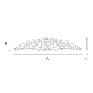  wood carving Art Nouveau Pediment with Iris